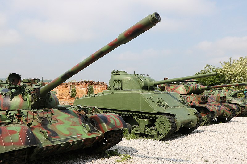 File:Tanks of the Croatian War of Independence - T-55, Sherman, M36.jpg