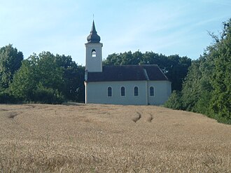 Photograph of the church in Felsőtelekes