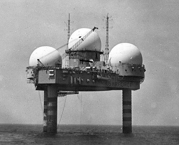 To increase warning time, radar systems called Texas Towers were placed in the Atlantic Ocean using technology similar to Texas-style offshore oil pla