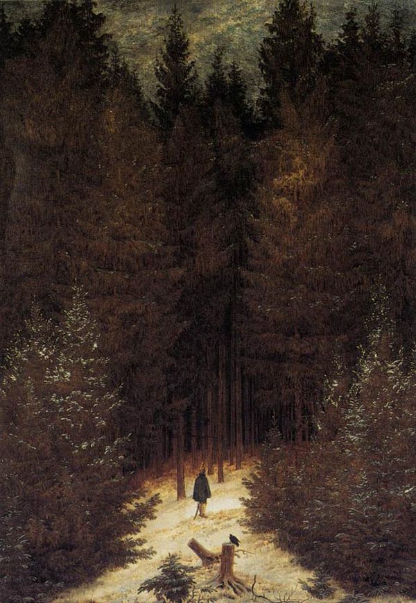 The Chasseur in the Forest by Caspar David Friedrich