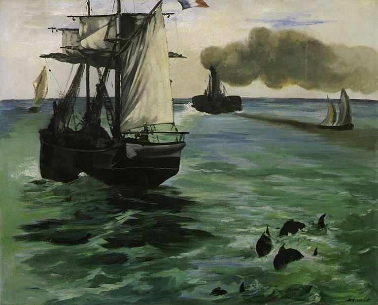 File:The Steamboat, Seascape with Porpoises, by Édouard Manet.JPG