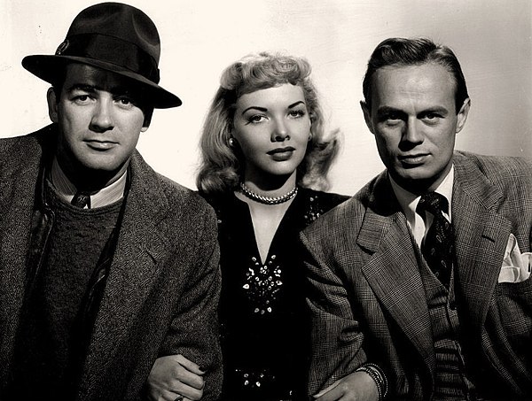 Mark Stevens, Barbara Lawrence and Widmark in The Street with No Name (1948)