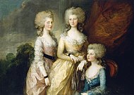 Три старших принцессы, Шарлотта, Королевская принцесса, Августа и Елизавета - Гейнсборо 1784.jpg