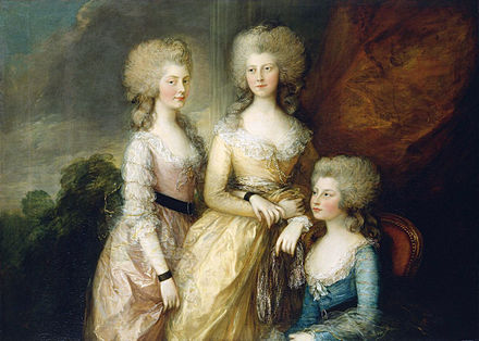 Las tres princesas mayores: Carlota, Agusta e Isabel.