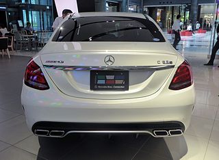 The rearview of Mercedes-AMG C63 S (W205)