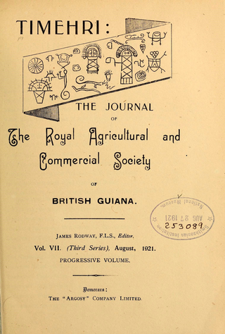 <span class="mw-page-title-main">The Royal Agricultural and Commercial Society of British Guiana</span>