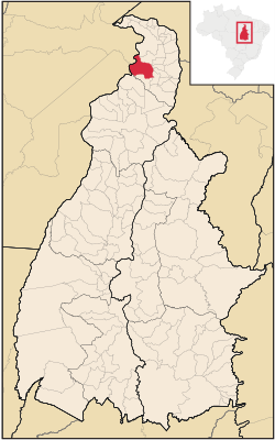 Location in Tocantins  state