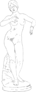 Danseuse, medical study of deformation of the bust