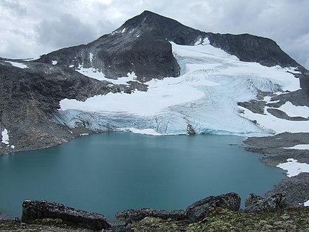 Alpine summits in the Tafjord mountain range.