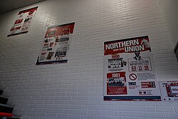 Signage on the Roger Millward West Stand lobby at Sewell Group Craven Park, Kingston upon Hull.