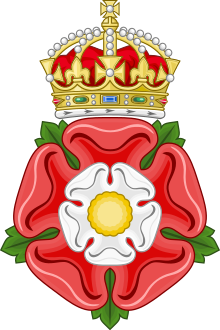 The Tudor Rose, royally crowned. Tudor Rose, royally crowned.svg