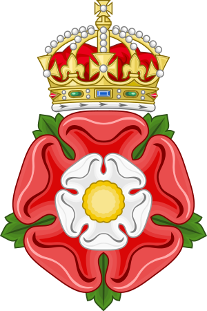 Tudor Rose, royally crowned.svg