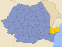 Piirikunnan sijainti Romanian kartalla
