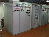 20 kW PEP linear amplifiers used by short wave radio station HCJB in both SSB and DRM broadcasts Two Siemens 20 Kw PEP Linear Amplifiers.jpg