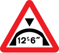 Maximum headroom of 12'-6 at arch bridge ahead