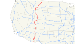 Mapa autostrady USA 191