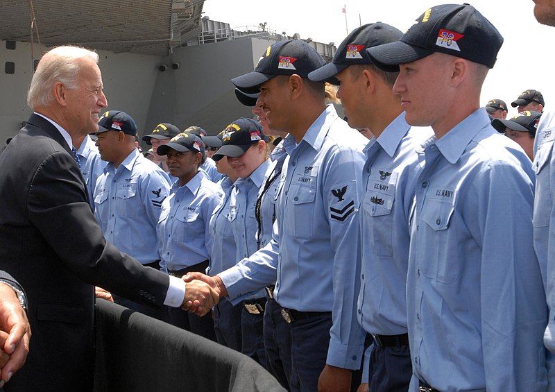 File:US Navy 090514-N-5586R-002 Vice President Joe Biden shakes hands on the pier with Sailors from Nitmitz class aircraft carrier USS Ronald Reagan (CVN 76).jpg