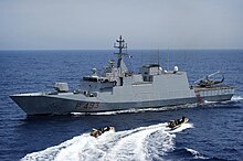 "Comandante Foscari" patrol vessel US Navy 100528-N-3136P-207 An Italian Navy visit, board, search and seizure team returns to the Italian Navy offshore patrol vessel ITS Comandante Foscari (P-493).jpg