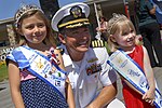 Miniatuur voor Bestand:US Navy Capt. Jay Kadowaki, commanding officer of Naval Surface Warfare Center, Corona Division, center, joins two Circle City Miss Corona Scholarship Pageant participants.jpg