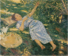 Under the Shade of a Tree by Kuroda Seiki (Woodone Museum of Art).png