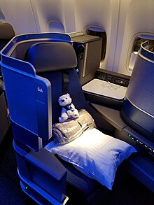 A Polaris seat on a Boeing 777-300ER United Polaris Seat.jpg