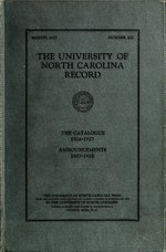 Thumbnail for File:University of North Carolina catalogue (serial) (IA universityofnort19261927).pdf