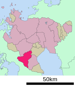 Location of Ureshino in Saga Prefecture