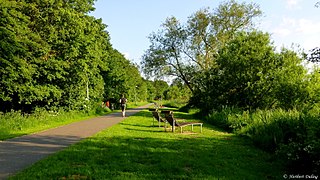 Fahrradzählstation am Vechtesee in Nordhorn 