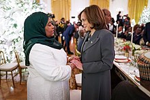 Samia Suluhu meeting with US Vice President Kamala Harris at the United States-Africa Leaders Summit 2022 Vice President Harris with African leaders at the 2022 US-Africa Summit Working dinner (3).jpg