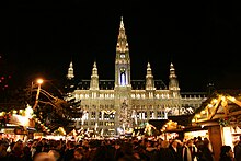 Rathaus, Vienna, serves as City Hall and Gemeinderat Vienna - Rathaus.jpg