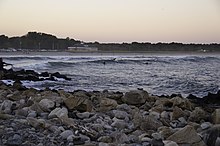 Many Rhode Islanders visit Washington County for its beaches Waves at Narragansett - panoramio.jpg