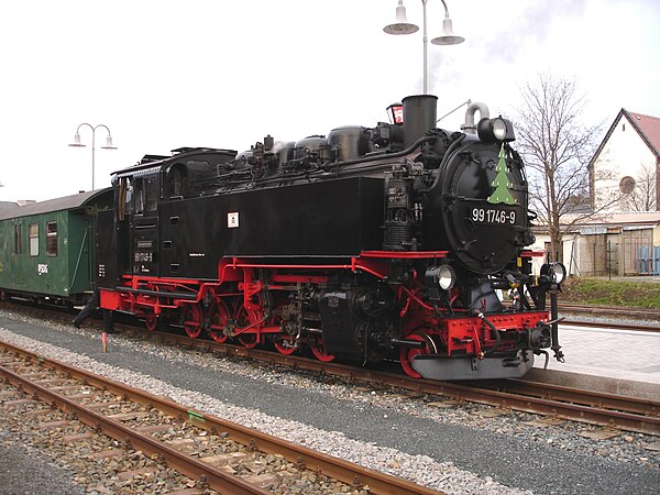 Locomotive 99 1746 of the Weisseritz Valley Railway in Germany