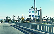 Welcome sign at Indio, California