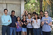 Group photo of edit-a-thon in Bhopal on National Science Day (28 February 2018)