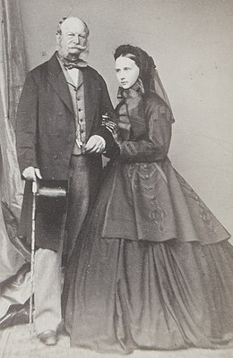 Louise e seu pai, Wilhelm I. 1860