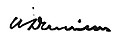 La signature de William Dennison