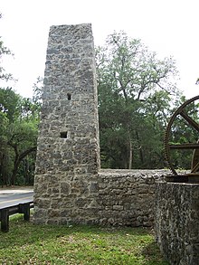 Yulee Sugar Mill, located in the central Florida town of Homosassa. The Florida State Park is the site of David Levy Yulee's 5,100-acre sugar plantation. The mill operated from 1851 to 1864 and served as a supplier of sugar products for Southern troops during the Civil War. Yulee Sugar Mill Ruins02.jpg