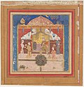 Thumbnail for File:"Khusrau Parviz before his Father Hurmuzd (?)", Folio from a Shahnama (Book of Kings) MET DP215844.jpg