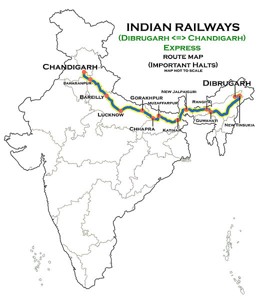 File:(Dibrugarh - Chandigarh) Express Route map.jpg