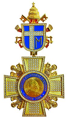 Order of John Paul II, 2016. Gold, silver, gilt, diamonds, phianites Orden Ivana Pavla II.jpg