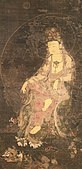 Kwanseumǔm; secolul al XIV-lea timpuriu; sul, cerneală și culori pe mătase; 1,14 x 0,55 m; Muzeul Metropolitan de Artă (New York City)