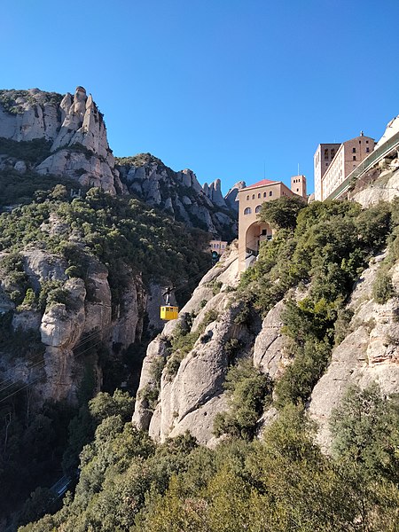 File:03 Estació superior de l'Aeri, des del camí de la Santa Cova (Montserrat).jpg