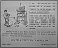 A 1920 ad describes a washing machine as "a real servant that never goes on a strike, never demands more pay or never tires with extra work."