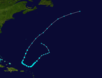 1951 tempête tropicale atlantique 1 track.png