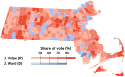 Tahun 1960 Massachusetts gubernur hasil pemilihan peta oleh kotamadya.svg