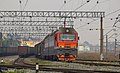 Электровоз 2ЭС6 в составе грузового поезда на станции Томск I, 2017