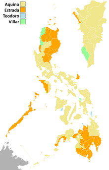 2010 Philippine electoral vote results 2010PhilippinePresidentialElection (simple).png