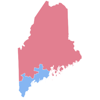 2016 United States presidential election in Maine - Results by congressional district.svg
