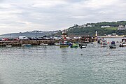 A view of the harbor in St. Ives, Cornwall, England.