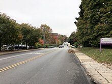 Baltimore Avenue westbound in Lansdowne 2022-10-24 14 49 11 View southwest along Baltimore Avenue just southwest of Lansdowne Avenue in Lansdowne, Delaware County, Pennsylvania.jpg